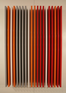 Liam Gillick, Reiteration Structure, 2008, alluminio dipinto. Courtesy collezione Banca Popolare di Bergamo 