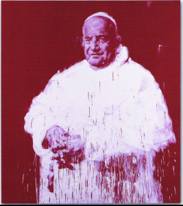 Yan Pei Ming, Papa Giovanni XXIII, 2005, olio su tela. Courtesy collezione Banca Popolare di Bergamo